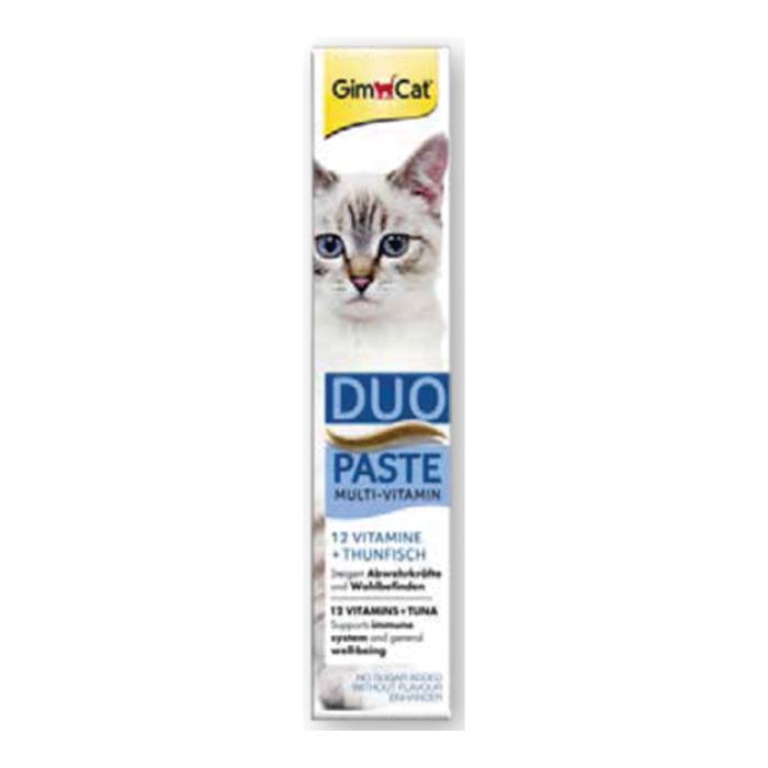 خمیر مولتی ویتامین Duo خمیری گربه با طعم تن و پنیر  GIM CAT 50g