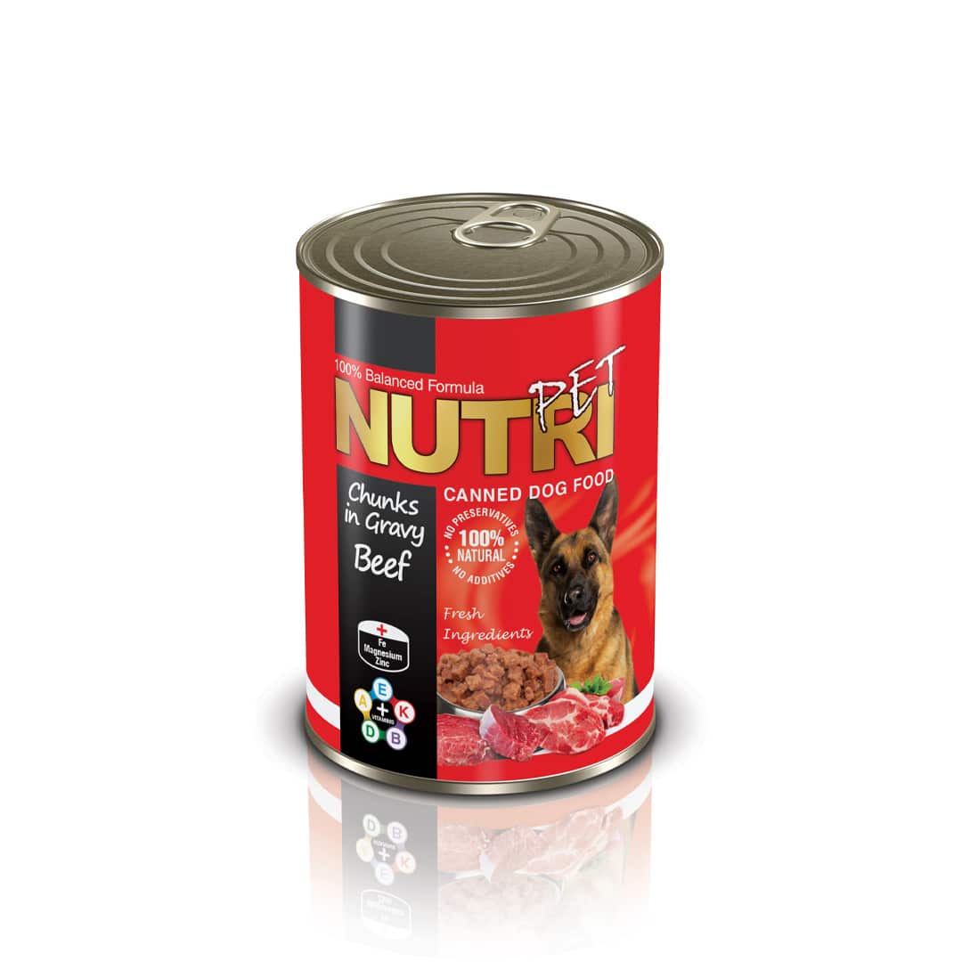 كنسرو بيف مخصوص سگ 425 گرمي nutri