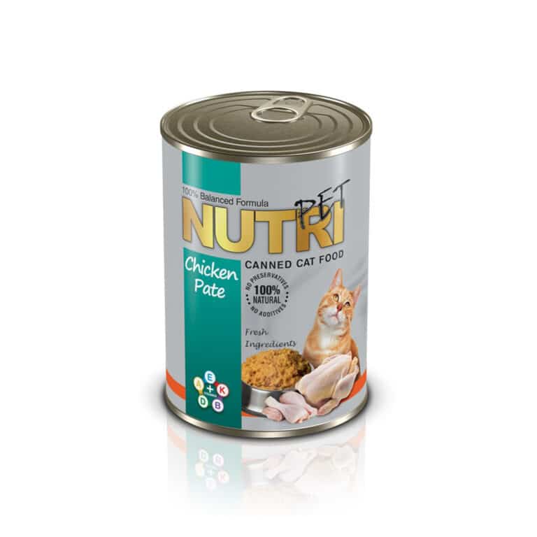 كنسرو مرغ مخصوص گربه 425 گرمي nutri