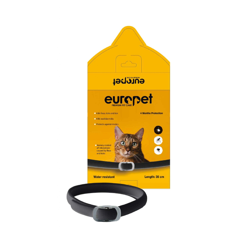 قلاده گردنی ضد کک و کنه گربه 35 سانتی euro pet