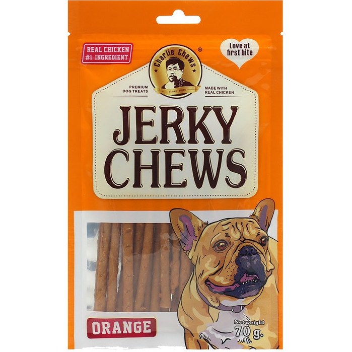 تشویقی استیک پرتقال 70 گرمی Charlie Jerky Chews 