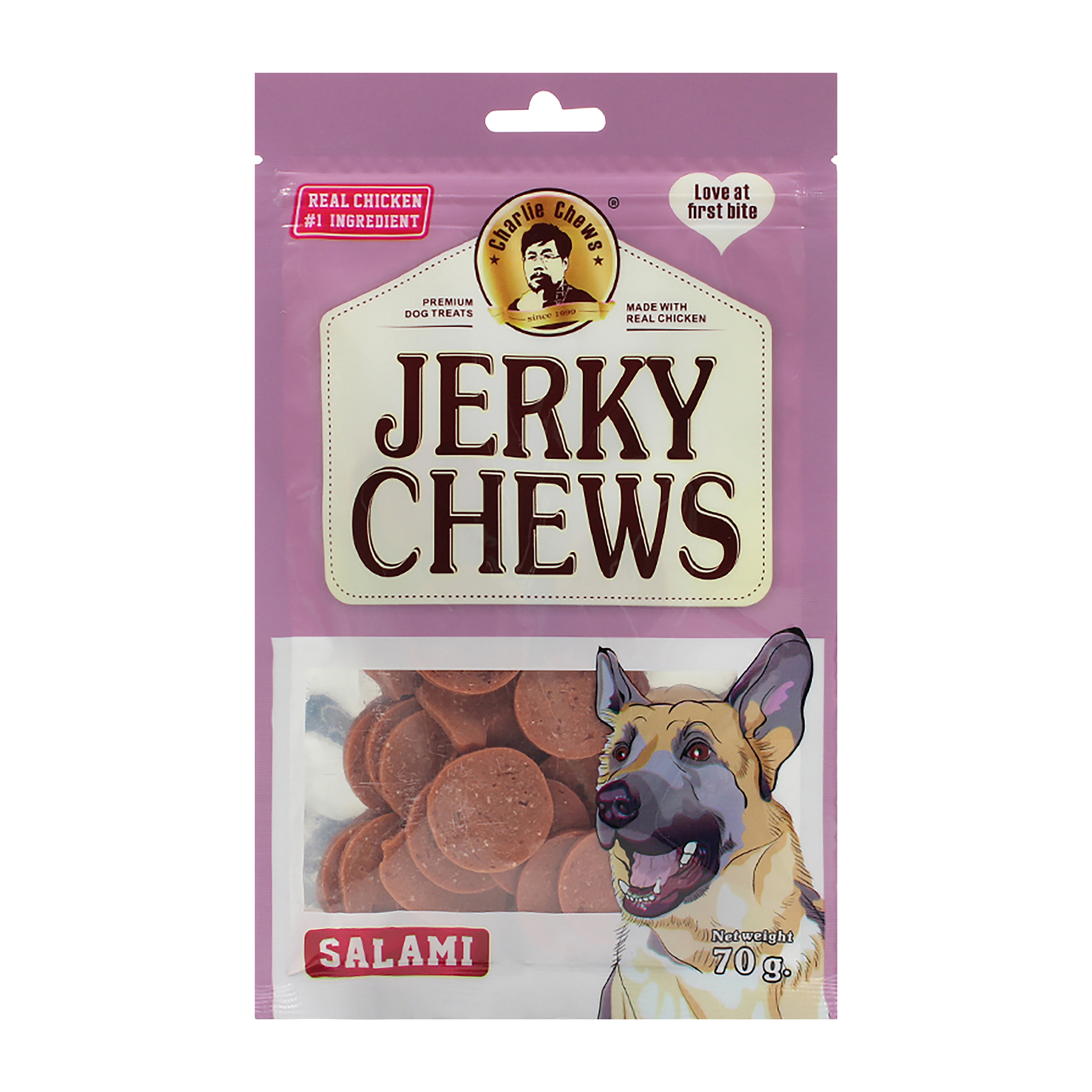 تشویقی سالامی70 گرمی  CharlieJerky Chews