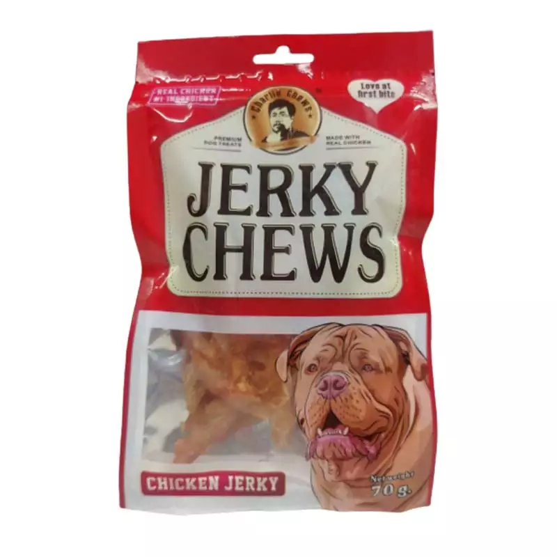 تشویقی چیکن جرکی (مرغ) 70 گرمی  Charlie Jerky Chews
