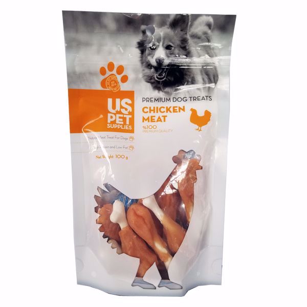 تشویقی سگ باربیکیو ران مرغ 100گرمی us pet