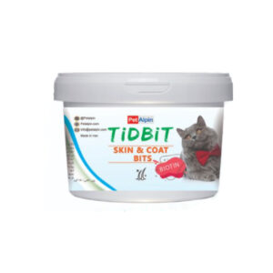 مکمل تشویقی پوست و مو حاوی بیوتین مخصوص گربه Tidbit