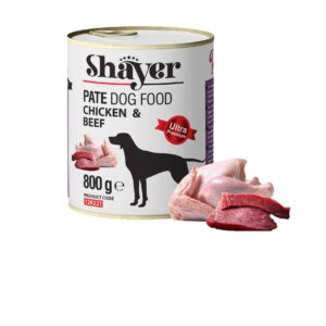 پته- کنسرو مرغ و گوشت قرمز سگ 800 گرمی(بنفش)