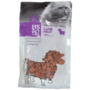 تشويقي گربه مکعب کوچک گوشت بره 100 گرمی