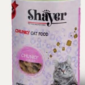 چانک بوقلمون با سس گوشت گربه 400 گرمی shayer