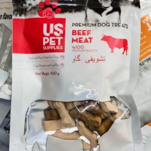 تشیقی سگ دنتال استخوان گوشت و شیر 100گرمی us pet