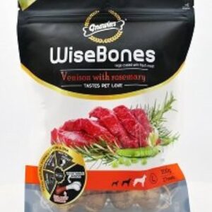 استخوان ژلاتيني دو عددي پوشيده شده با گوشت تازه 200 گرمي گوزن Gnawlers wisebones