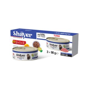 پك سه عددي نچرال ماهي تن گربه 90 گرمي shayer