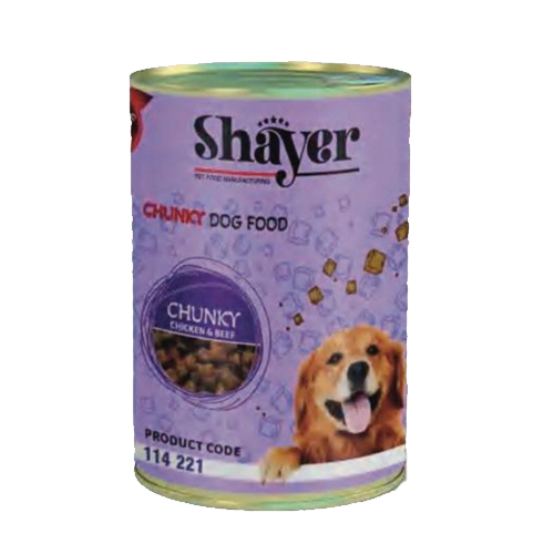 چانک مرغ و گوشت با سس کدو حلوایی سگ 400گرمی shayer