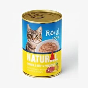 كنسرو نچرال گربه طعم مرغ و گوشت و آناناس 380گرمي royal coco