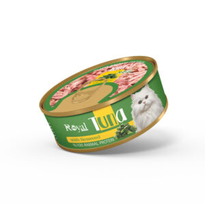 كنسرو نچرال گربه طعم ماهي تن و جلبك 100 گرمي Royal coco