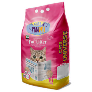 خاک کتز یونیورس ساده صورتی پودری 5 لیتری fan cat