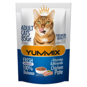 پوچ مخصوص گربه پته مرغ یامیکس 85 گرمی