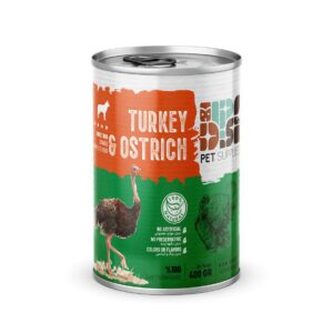 كنسرو نچرال بوقلمون و شترمرغ سگ 430 گرمي DPS